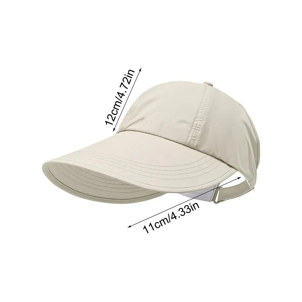 Breathable Sunhat with Wide Brim UV Protection Summer Outdoor Beach Fisherman Hat Sunscreen Protection Cap Adjustable Sun Hat Oasis Select Beige