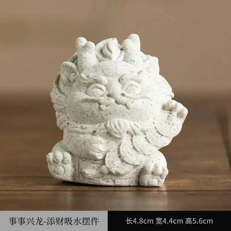 Water-Absorbing Tea Pet Quick-Drying Dragon Year Ornament Lion Dance Tea Table Tea Play Чаепитие Oasis Select 5