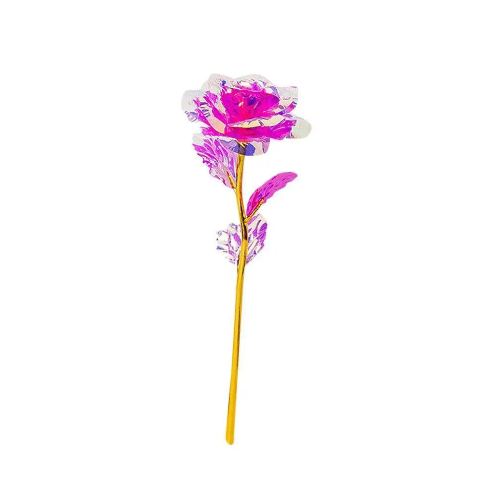 Multi-Color Gold Plated Rose Flower Romantic Valentine’s Day Mother's Day Gift Garden Decoration Flower Decoration Oasis Select Rose red