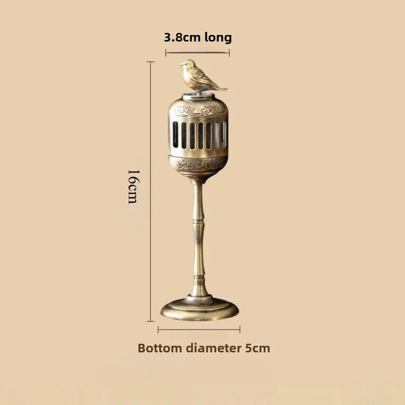Matel Magpie Hollow Lamp Sandalwood Fragrance Censer Smoking Backflow Incense Holder Tea House Ornaments Study Room Home Decor Oasis Select A