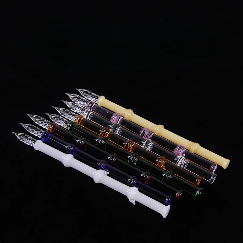 Bamboo Glass Dip Pen Art Color Ink Dip Glass Pen Signature Pen Oasis Select