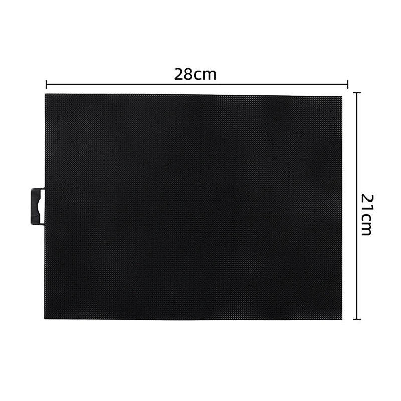 Plastic Sheets 1 Count Plastic Mesh Fabric Plastic Cross Stitch Canvas Eye Mesh For Embroidery DIY Handicraft Knit Oasis Select Black