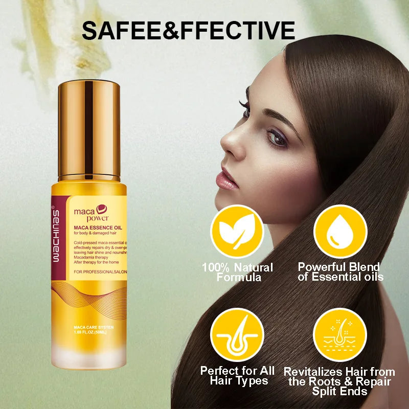 Moroccan Argan Oil Hair Serum - Nourishing Anti-Frizz Treatment for Smooth, Soft & Manageable Hair Vitamin E & Fatty Acids Oasis Select