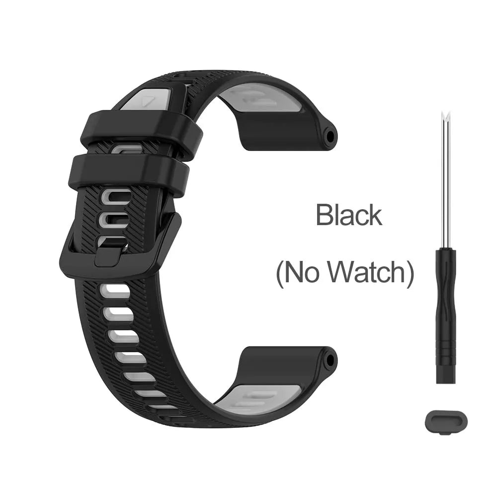 22mm Silicone Band for Garmin Forerunner 965/955/945/935 & Instinct Smartwatch Band Oasis Select black