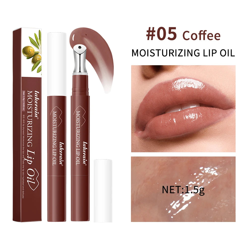 Lakerain Plumping Lip Gloss Hydrating Moisturizing Long Lasting Lip Oil Transparent Lip Tint Daily Lip Care Makeup Cosmetics Oasis Select 5Coffee