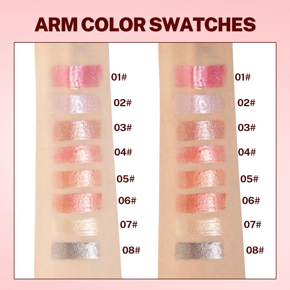 QIBEST Diamond Glitter Lip Gloss – Shimmer Mirror Lip Glaze
