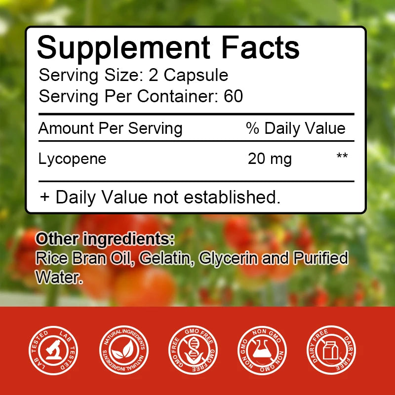BEWORTHS Lycopene Capsules Support Prostate and Bladder Health, Alleviate Urinary Tract Pain, Male Reproductive Health Support Oasis Select