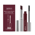 Anti-Fading Black Honey Eye & Lip Classic Set Moisturizing Glossy Plumping Lips Lipstick Eyelashes Curling Makeup Cosmetic Tool Oasis Select 1set boxed