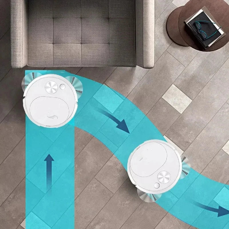 Automatic Electric Floor Vacuum Cleaner 3-in-1 1500Pa USB Rechargeable Wireless Sweeping Mop for Home Office Use Oasis Select