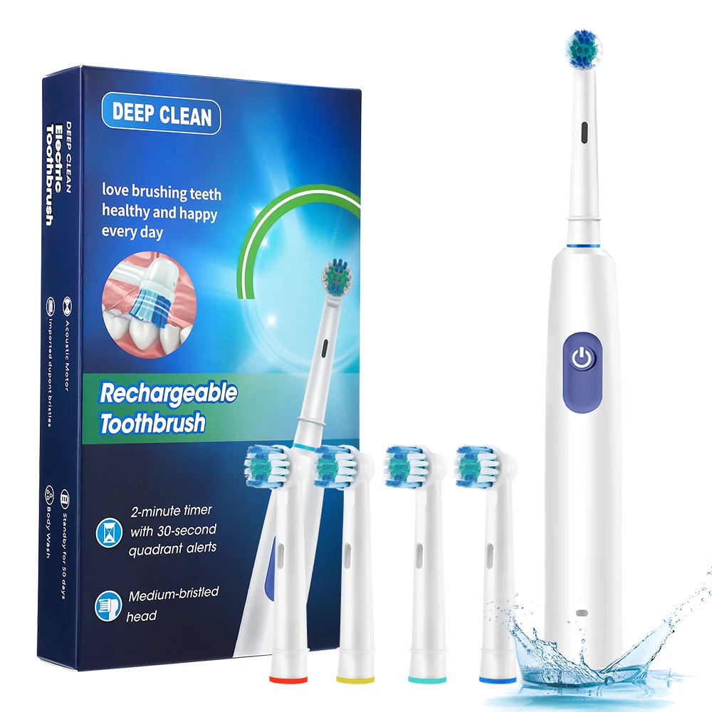 URGGU Sonic Electric Toothbrush – 5 Modes, Timer & 4 Heads