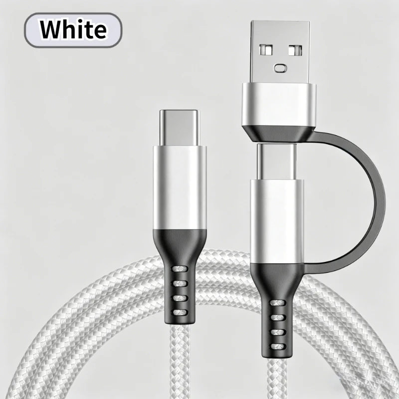 60w C To C Line Two-In-One Charging Cable USB To Type-c 1m/3m Suitable For Mobile Phones And Tablets Fast Charging Data Cable Oasis Select C to C or USB 3m