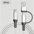 60W USB-C to C 2-in-1 Fast Charging Cable – Phones & Tablets USB-C Charging Cable Oasis Select C to C or USB 3m