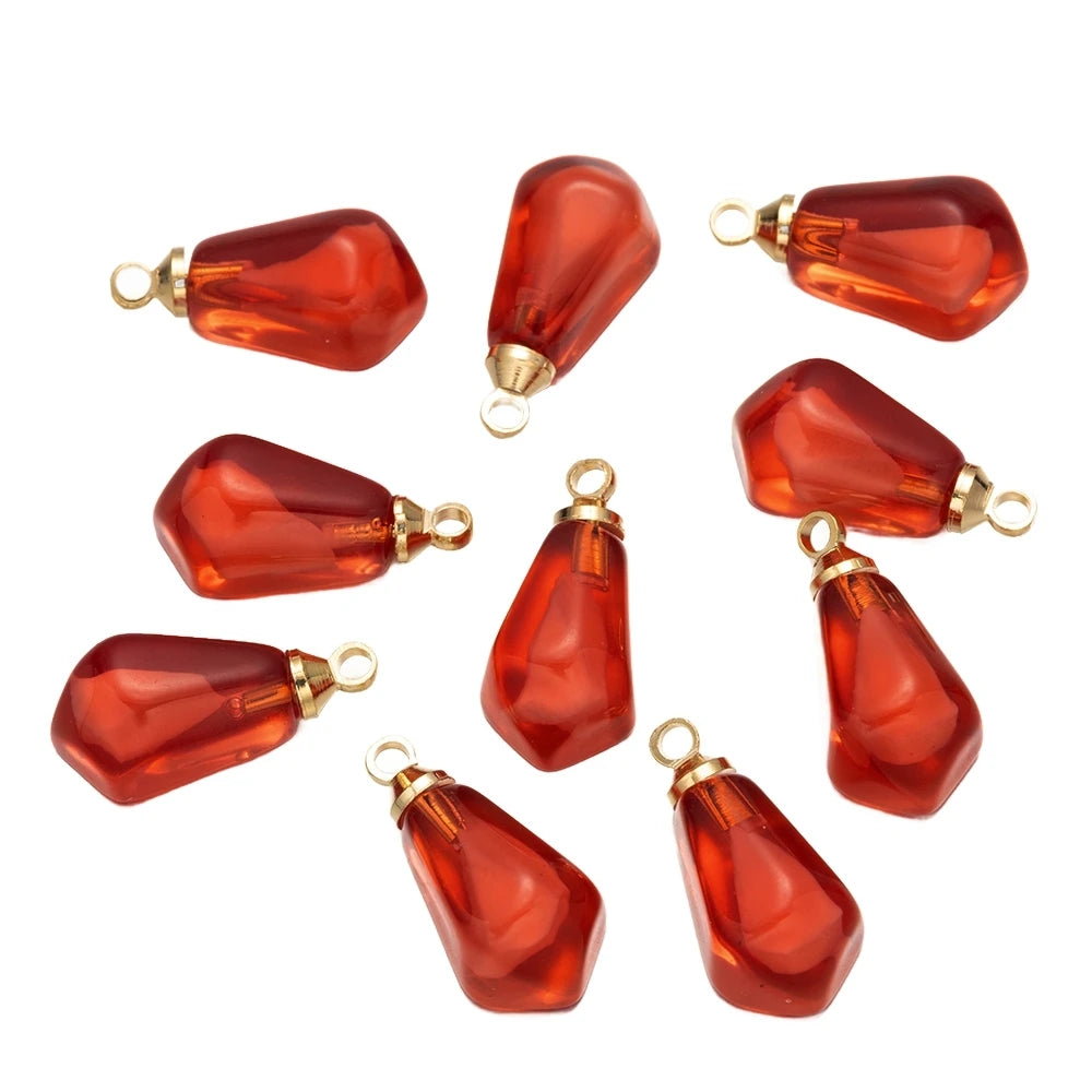 10pcs Red Pink Pomegranate Seed Resin Charm Pendants for DIY Necklace Earrings Bracelet Jewelry Making Oasis Select