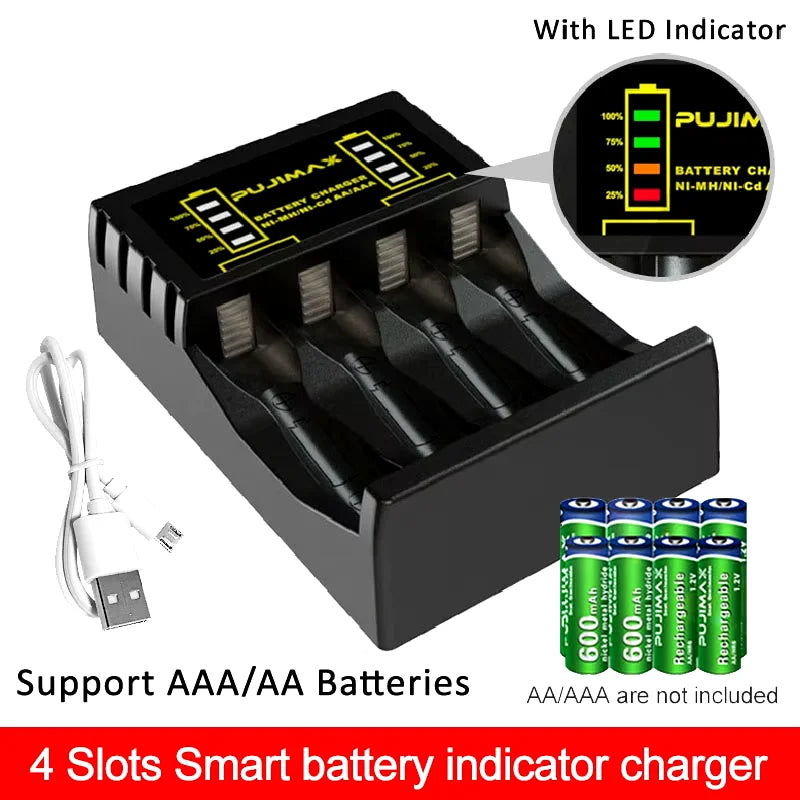 18650 Battery Charger Black 1 2 4 Slots AC 110V 220V Dual For 18650 Charging 3.7V Rechargeable Lithium Battery Charger Oasis Select