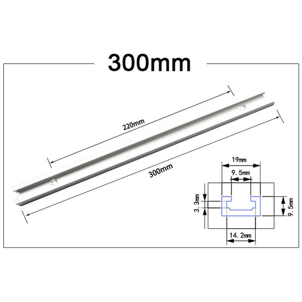 1Pc T-Slot Track 300-600MM Woodworking Chute Rail 19x9.5mm Miter Jig Tools For Woodworking Router Hand Tools Oasis Select 300mm