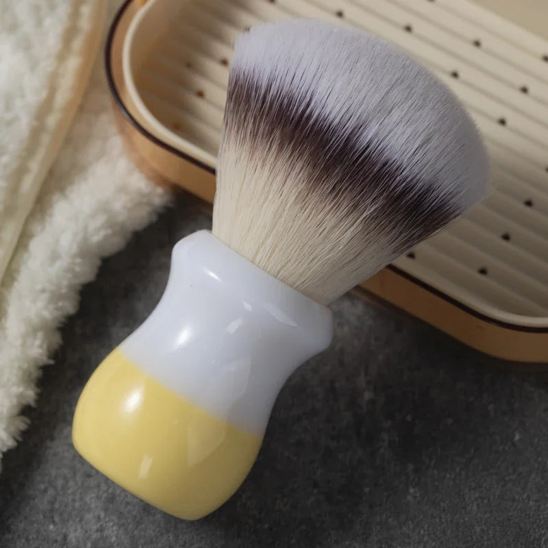 YAQI Milk Tea Synthetic Wet Shaving Brush – Travel Size