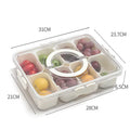 8/4-Compartment Bento Box with Lid, Food Grade PP Leakproof Portable Snack Tray, 4-Sided Snap Lock Sealing Storage Organizer Oasis Select 8-Grid