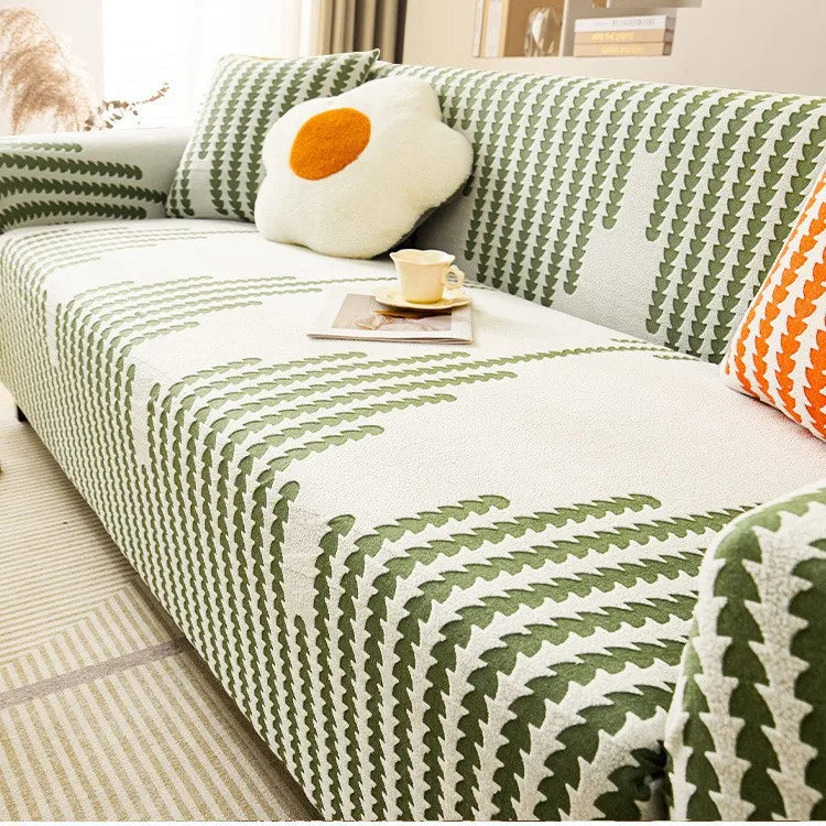 New All-inclusive Anti-cat Scratch Elastic Sofa Cover, One-piece Anti-slip Sofa Protective Cover Cover Sofa Oasis Select 1 people 90-140cm Matcha Green 1