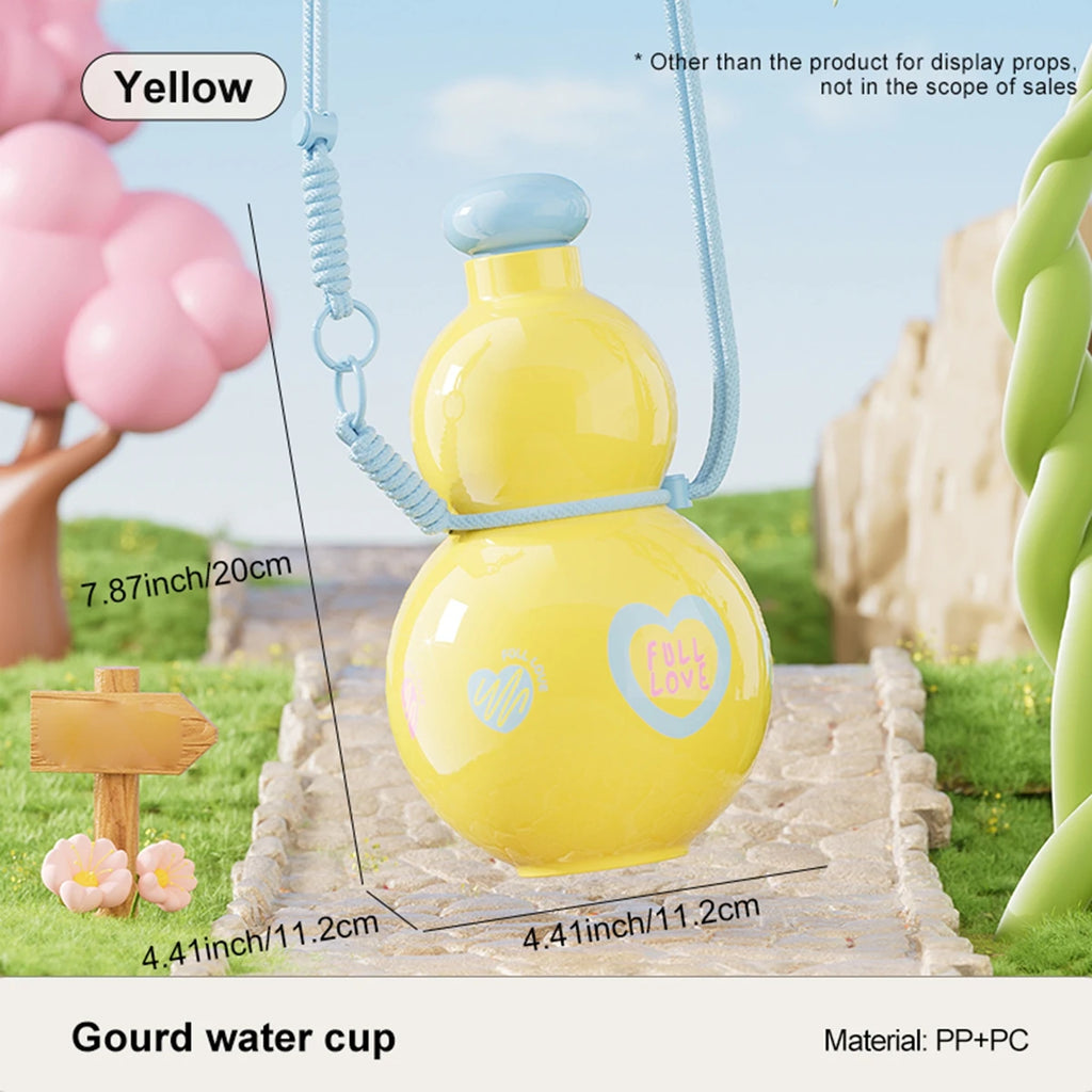 Water bottle, girls high value gourd water cup, large capacity with outdoor portable water bottle, sports water bottle Oasis Select YELLOW 880ml