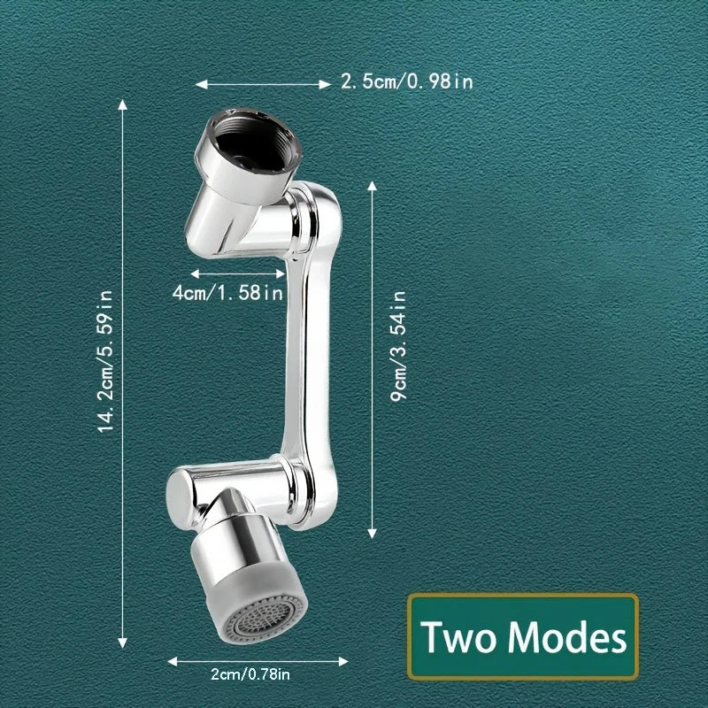 No-Splash Faucet Extender, 1080-Degree Swivel Spout with Adjustable Arm for Kids & Mouthwash - Bathroom Sink Tap Accessory Oasis Select