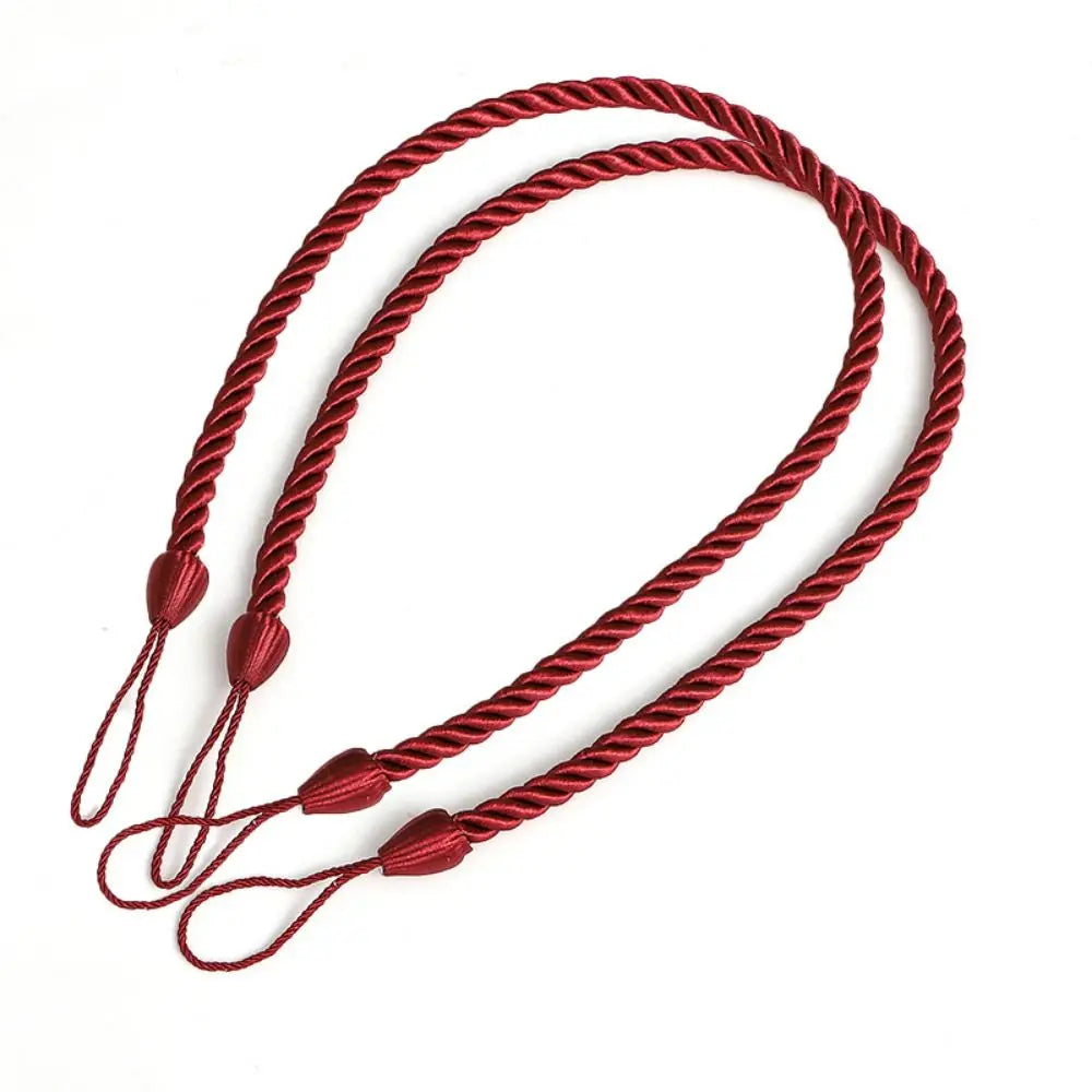 Handmade Woven Curtain Tiebacks 2-Pack – Multicolor Boho Style