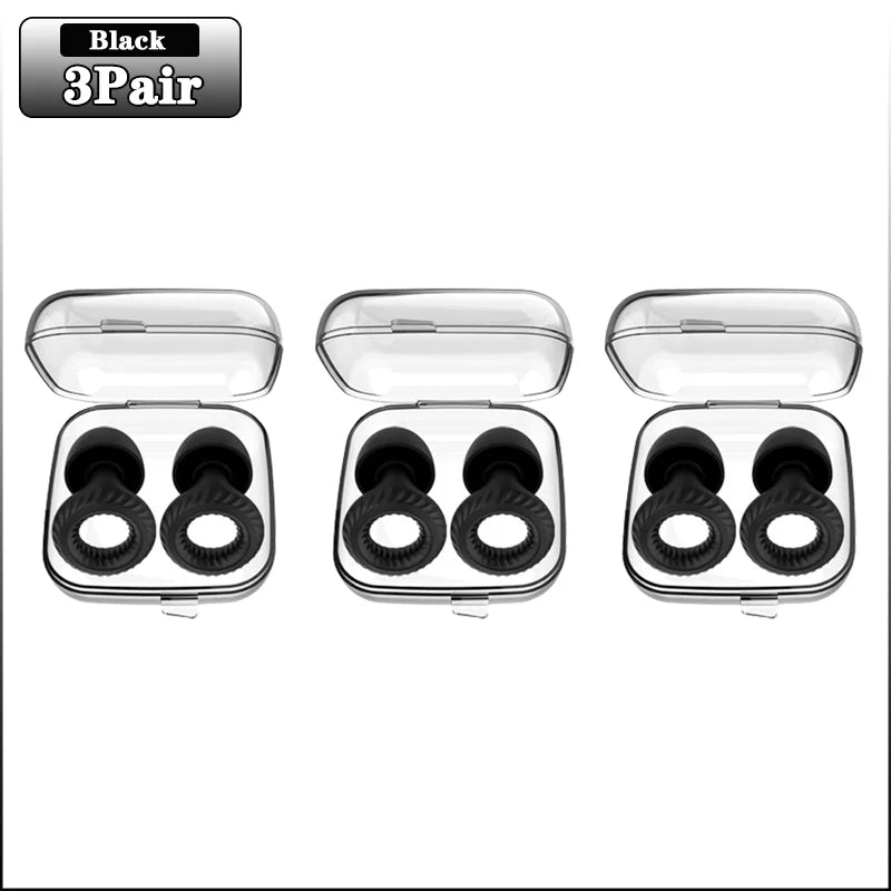 20Pairs Soundproof Silicone Sleep Anti-sound Earplugs Sleep Sleep Special Anti-noise Learning Ear Plugs Noise Cancelling Earplug Oasis Select Black-3Pairs