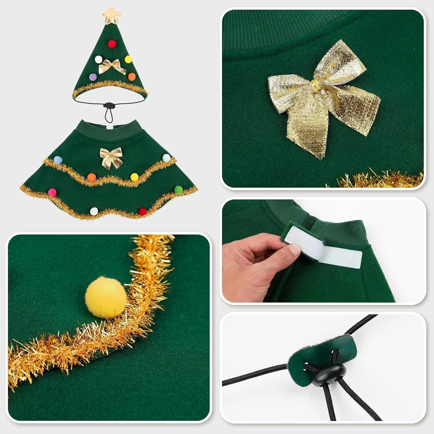 Dog Christmas Cape Cute Cat Costume Christmas Role-playing Party Oasis Select