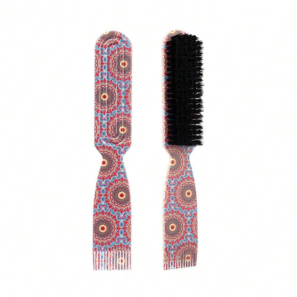 Retro Print Anti-Static Hair Comb – Men's Styling & Detangling Hair Styling Comb Oasis Select SS29-flower-02
