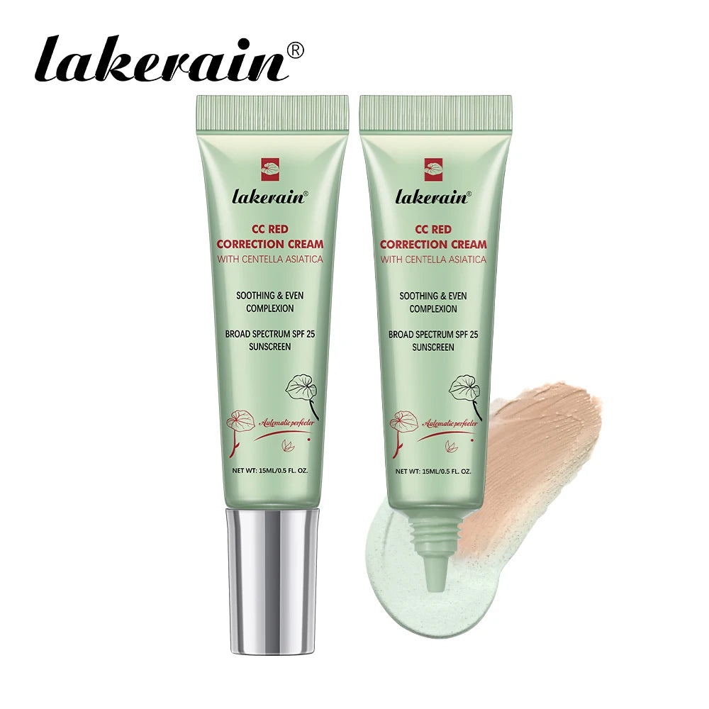 45/15ml Color Correcting CC Cream Moisturizing Waterproof Sweat-proof Makeup Before Concealer Lasting Makeup Change CC Cream Oasis Select 2pcs 15ml Green