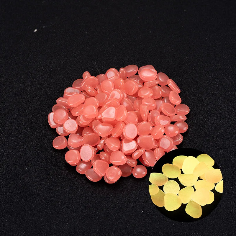 1cm Small Artificial Luminous Stone Vase Decoration Pot Luminous Stone 0.5 G Fluorescent Fish Tank Landscape Pebbles Oasis Select