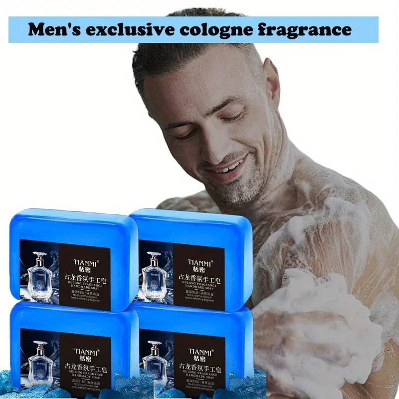 Men's 3-in-1 Cologne Soap Bar – Hair, Face & Body (2 Pack) Men's Soap Bar Oasis Select
