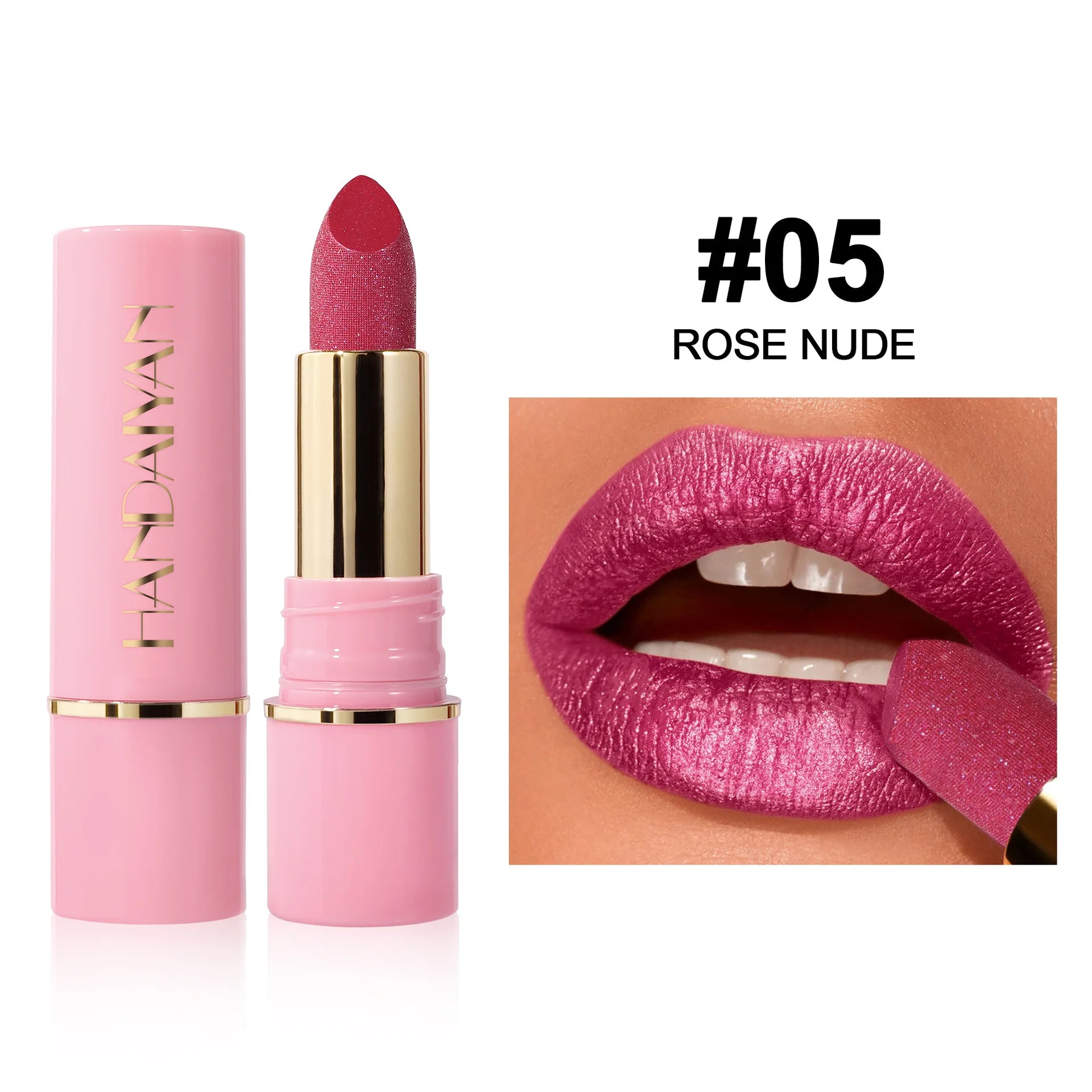Handaiyan Glitter Diamond Lipstick – 8 Shades, Waterproof