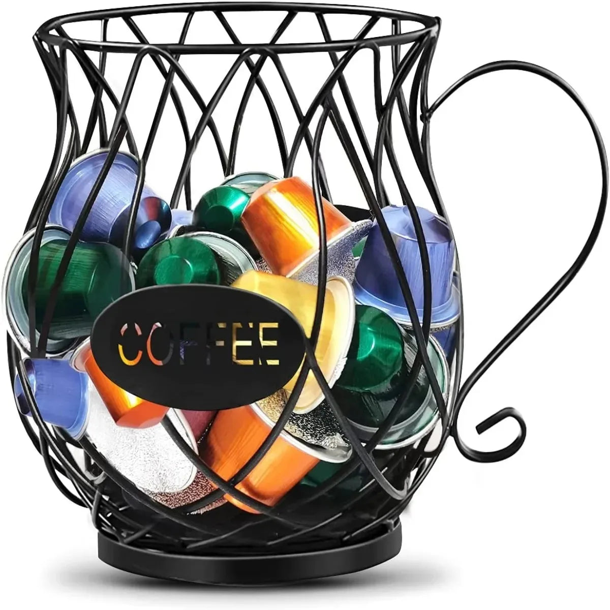 Large Capacity Coffee Pod Organizer Holder for Kitchen Countertop Convenient Stylish Storage Rack for Coffee Pod Stands Decor Oasis Select