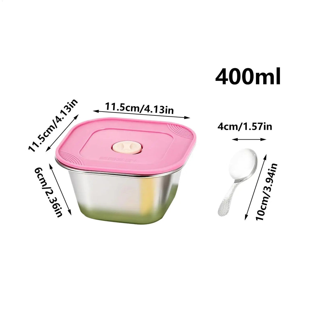 400ml Ice Cream Storage box with Lids Reusable Ice Cream Box Container Mold With Lid Kitchen Refrigerator Storage Containers Oasis Select