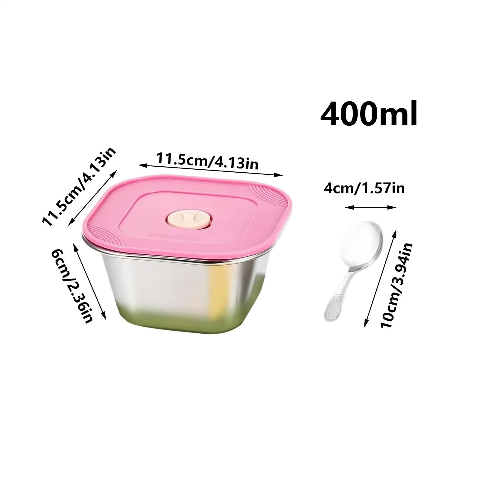 400ml Ice Cream Storage box with Lids Reusable Ice Cream Box Container Mold With Lid Kitchen Refrigerator Storage Containers Oasis Select