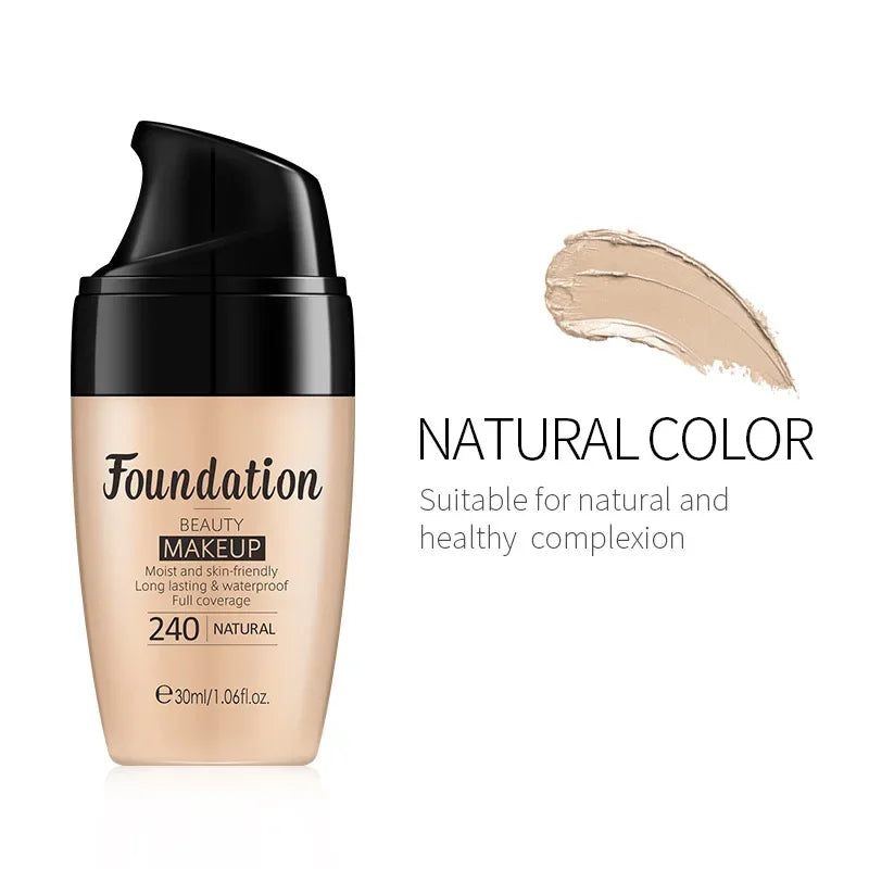 LAIKOU Liquid Foundation Moisturizing Long Lasting Full Coverage Concealer Waterproof Face Makeup 30ml Oasis Select Natural-240