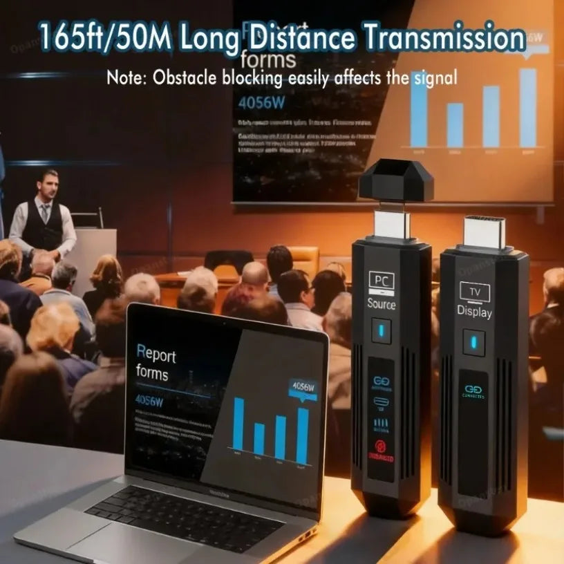 1080P 50M Wireless HDMI-Compatible Video Audio Transmitter Receiver Extender Display Adapter Dongle For TV Box Monitor Projector Oasis Select
