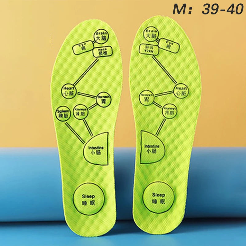 Foot Acupressure Insole Men Women Soft Breathable Sports Cushion Inserts Sweat-absorbing Deodorant Orthopedic Shoe Sole Oasis Select 3940