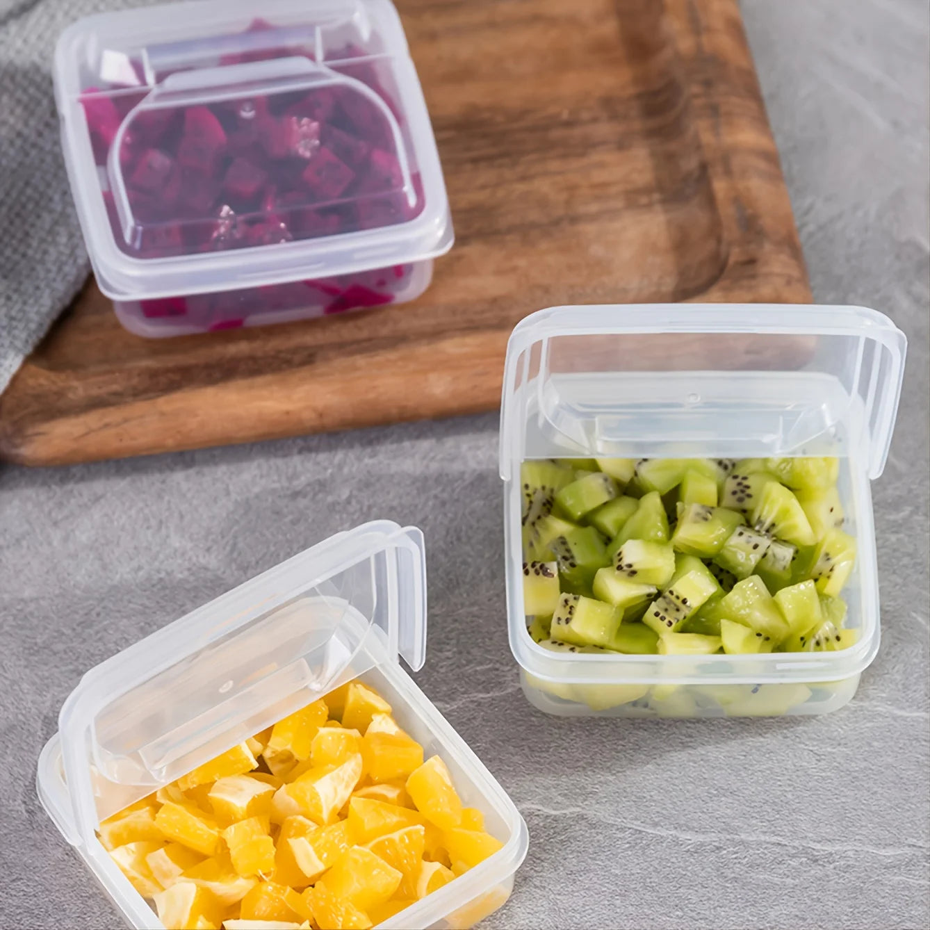 1pc Plastic Refrigerator Storage Cheese Box, Cheese Container, Butter Block Cheese Slice Storage Box Oasis Select