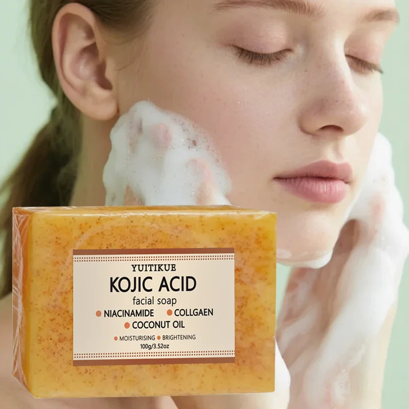 YUITIKUE Kojic Acid Facial Soap with Niacinamide Collagen Coconut Oil for Deep Cleansing & Brightening Skin Oasis Select Default Title