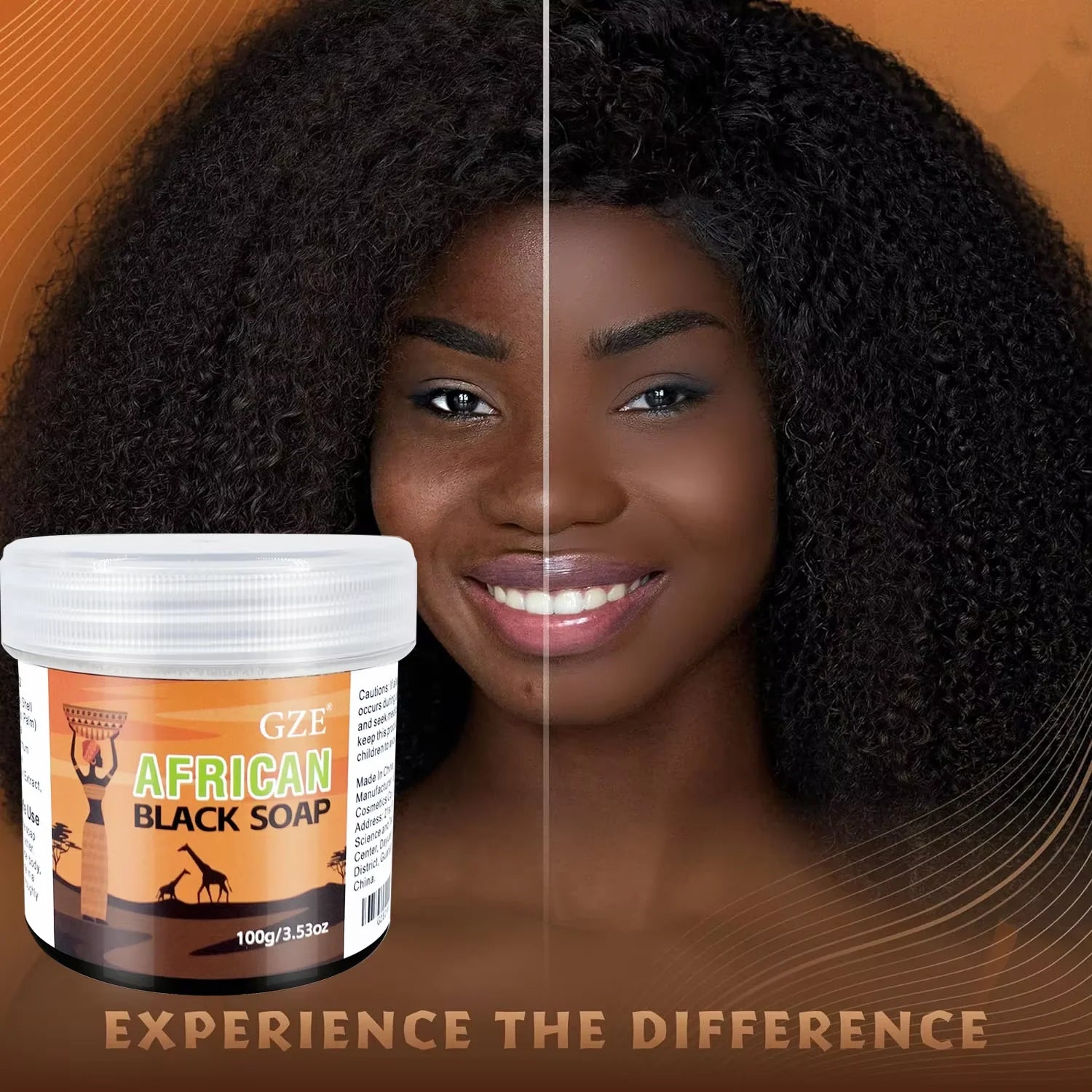 African Black Soap 3-in-1 Face, Hair & Body Cleanser – 100g