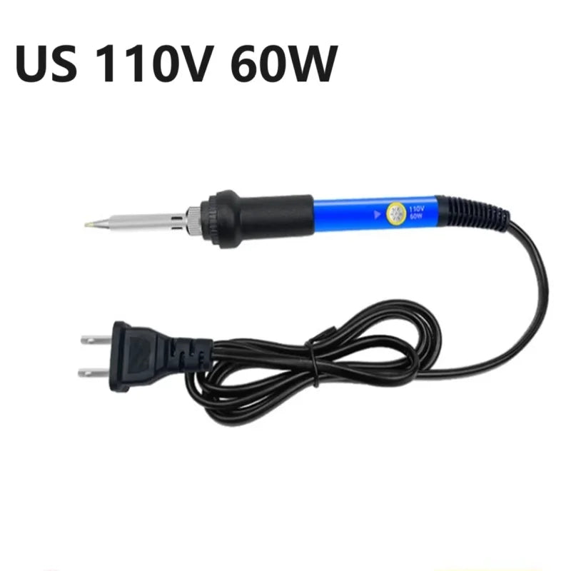 60W Adjustable Temperature Electric Soldering Iron 220V 110V 60W Welding Solder Rework Station Heat Pencil Tips Repair Tools Oasis Select 110V US Plug