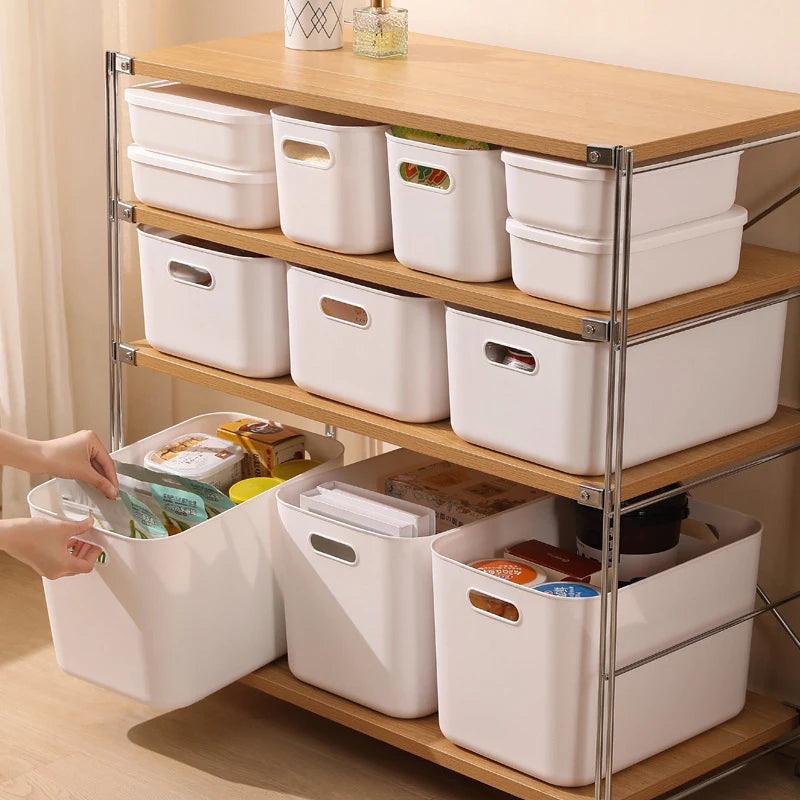 Household Miscellaneous Storage Box,Desktop Cosmetic Organizer,Multi-functional Storage Basket, Wardrobe and Clothes Storage Box Oasis Select
