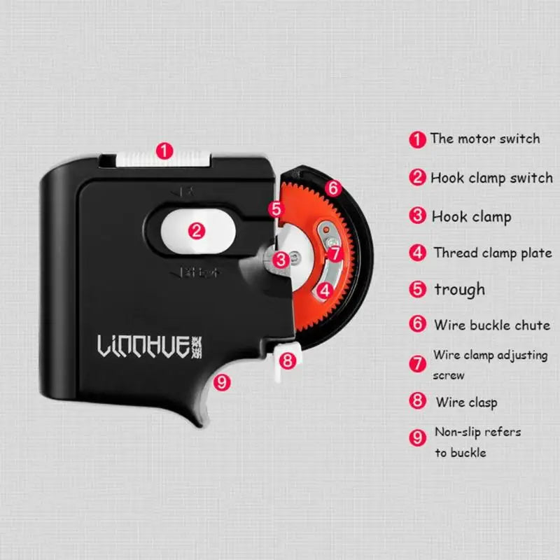 SUSU Fishing Automatic Hook Tier Fishing Line Tying Device Portable Electric Fishing Hooks Tie Machine Fishing Tool Oasis Select