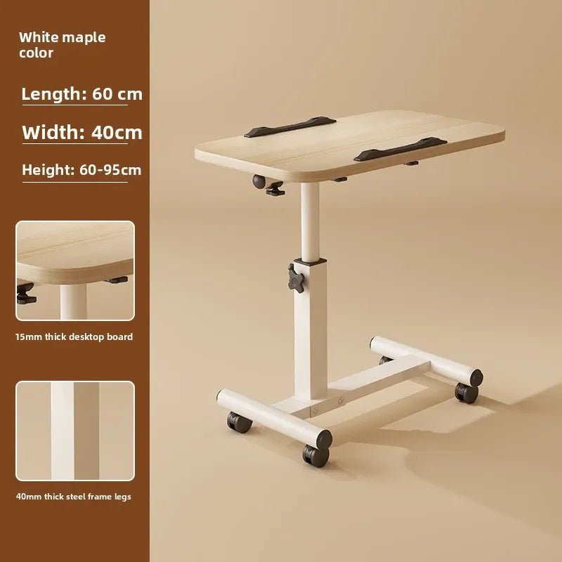 Multi-functional Household GoodsMovable Lifting Bedside Table, Living Room Sofa Side, Home Bedroom Computer Table Oasis Select Maple Color A