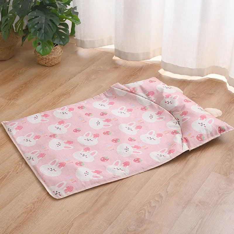 Summer Ice Silk Cooling Pet Pad - Ultra - Cool Cat & Dog Bed Pad | Breathable, Skin - Friendly Pet Supplies Oasis Select rabbit L 97 66cm