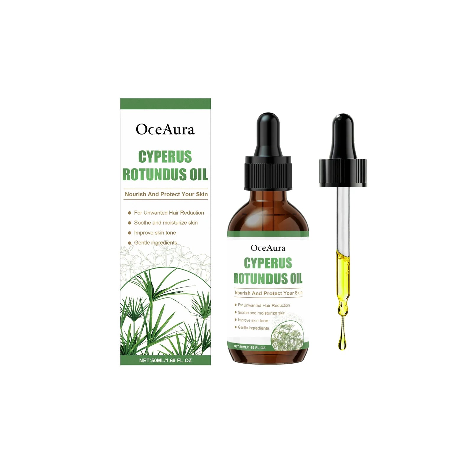 OceAura Cyperus Rotundus Hair Inhibitor & Soothing Oil 50ml Hair Inhibitor Oil Oasis Select 50ml boxed