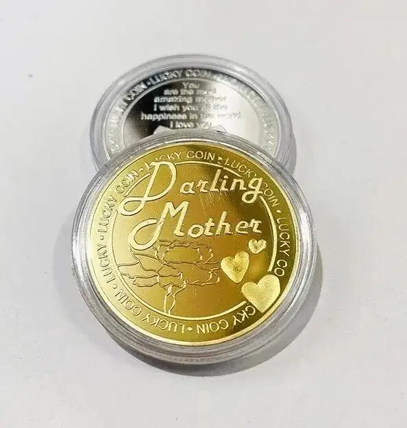 Gold Plated Bitcoin Commemorative Coin | Crypto Collector Gift Commemorative Coin Oasis Select Mother