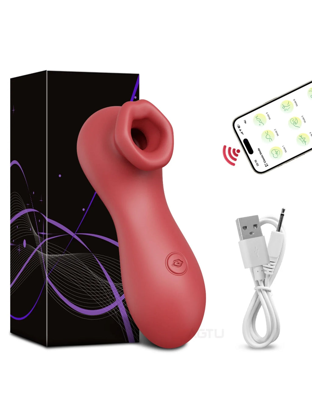 Sucking Vibrator APP Control Clitoris Sucker Female Clitoral Nipple Oral Vacuum Stimulator Massager Sex Toy for Women Adult 18+ Oasis Select APP-RED