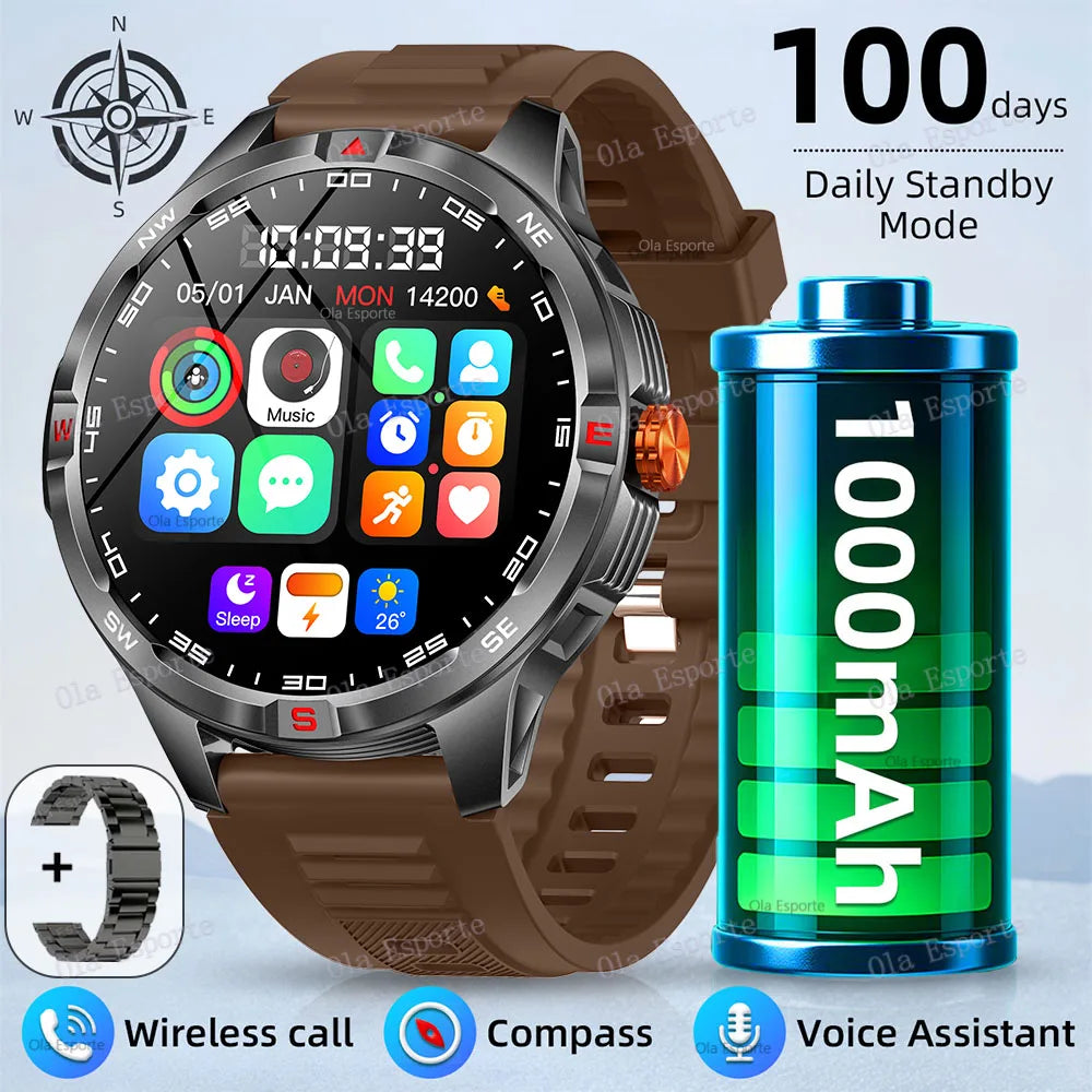 Ola Esporte Smart Watch 2025 – GPS, Compass & 100+ Sports